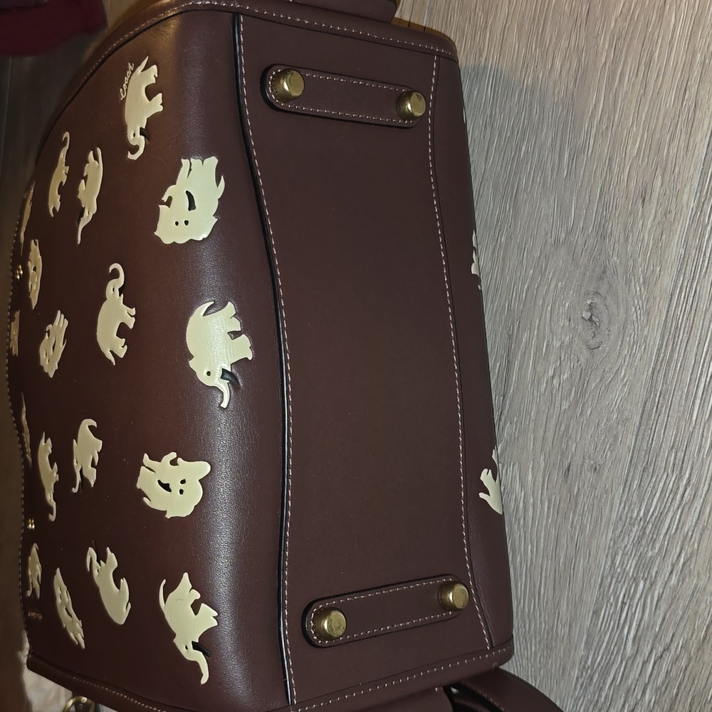 Price Drop Weekend Only !Coach Rogue Satchel with Elephant Print - Picture 5 of 9